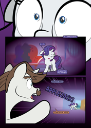 Size: 1920x2715 | Tagged: safe, artist:alexdti, imported from derpibooru, hondo flanks, rarity, pony, comic:how we met, comic, female, filly, filly rarity, younger