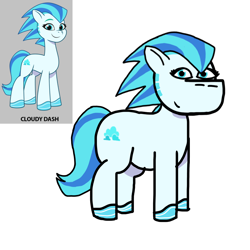 Size: 1280x1280 | Tagged: safe, artist:josephthedumbimpostor, imported from derpibooru, earth pony, cloudy dash, female, g5, my little pony: tell your tale, simple background, solo, white background