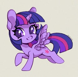 Size: 807x800 | Tagged: safe, artist:maytee, imported from derpibooru, twilight sparkle, alicorn, pony, chibi, colored pupils, digital art, smiling, solo, twilight sparkle (alicorn)