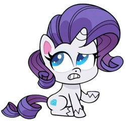 Size: 417x400 | Tagged: safe, editor:luckydog416, imported from derpibooru, rarity, pony, unicorn, my little pony: pony life, female, horn, mare, simple background, sitting, solo, the rarity report, transparent background