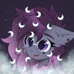 Size: 3072x3072 | Tagged: safe, artist:keupoz, imported from derpibooru, oc, oc:mayo, commission, ear piercing, earthpony oc, facial markings, glasses, piercing, snow