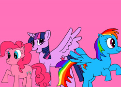 Size: 4060x2900 | Tagged: safe, artist:kittycathryn239, imported from derpibooru, pinkie pie, rainbow dash, twilight sparkle, alicorn, earth pony, pegasus, female, twilight sparkle (alicorn)