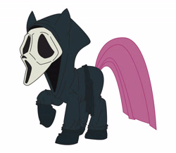 Size: 5279x4602 | Tagged: safe, artist:dead82, imported from derpibooru, pinkie pie, clothes, costume, female, ghostface, hood, mask, pinkamena diane pie, scream (movie), simple background, white background