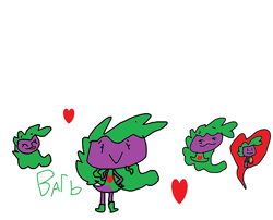 Size: 1175x949 | Tagged: safe, artist:alexarts, imported from twibooru, spike, human, barb, female, heart, human spike, humanized, image, male, png, rule 63, self ponidox, selfcest, shipping, spikebarb, straight, thinking