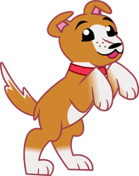 Size: 1041x1321 | Tagged: safe, artist:prixy05, imported from derpibooru, winona, dog, bipedal, female, g4 to g5, g5, generation leap, simple background, solo, transparent background, vector