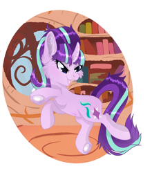 Size: 5584x6336 | Tagged: safe, artist:annuthecatgirl, imported from derpibooru, starlight glimmer, unicorn, frog (hoof), horn, ponytail, raised hoof, redraw, solo, underhoof