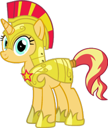 Size: 684x809 | Tagged: safe, artist:nickisfun, imported from derpibooru, sunset shimmer, unicorn, female, guardsmare, horn, mare, royal guard, simple background, solo, transparent background