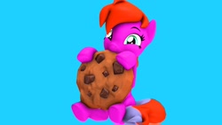 Size: 1920x1080 | Tagged: safe, artist:fallenponiesproduction, oc, oc only, pony, 3d, cookie, female, food, mare