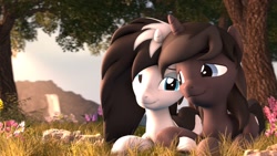 Size: 1920x1080 | Tagged: safe, artist:fallenponiesproduction, oc, oc only, pony, 3d, female, grass, male, mare, stallion