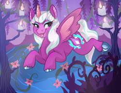 Size: 3300x2550 | Tagged: safe, artist:annuthecatgirl, imported from derpibooru, opaline arcana, alicorn, spoiler:g5, bedroom eyes, eyeshadow, frog (hoof), g5, hoofbutt, lying down, makeup, solo, spread wings, underhoof, unshorn fetlocks, wings