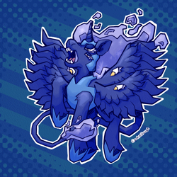 Size: 3000x3000 | Tagged: safe, artist:cookiedough, imported from derpibooru, nightmare moon, princess luna, alicorn, angel, be not afraid, biblically accurate angels, female, mare, simple background, solo