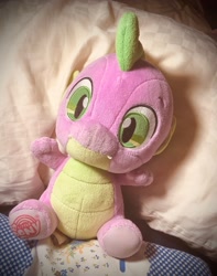 Size: 2448x3099 | Tagged: safe, imported from derpibooru, spike, dragon, irl, photo, pillow, plushie, solo