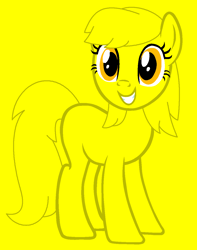 Size: 1036x1313 | Tagged: safe, artist:darkpinkmonster, artist:spitfirethepegasusfan39, earth pony, pony, adult blank flank, base used, blank flank, grin, magenta background, male, mr. happy, mr. men, ponified, simple background, smiling, solo, stallion