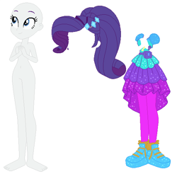 Size: 556x546 | Tagged: safe, artist:lordsfrederick778, artist:selenaede, imported from derpibooru, rarity, equestria girls, alternate design, base used, simple background, solo, white background