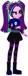 Size: 1024x2768 | Tagged: safe, color edit, edit, editor:red baron, imported from derpibooru, aria blaze, equestria girls, clothes, college, colored, older aria blaze, punk, simple background, solo, transparent background, university