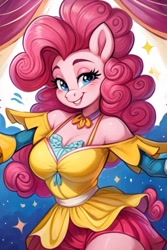 Size: 512x768 | Tagged: safe, imported from derpibooru, pinkie pie, anthro, earth pony, ai content, ai generated, female, generator:stable diffusion, prompter:chillyhooves, solo