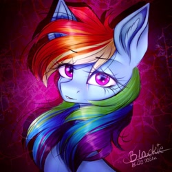 Size: 1080x1080 | Tagged: safe, artist:black__dash_, imported from derpibooru, rainbow dash, pegasus, pony, abstract background, bust, date (time), eye clipping through hair, female, mare, portrait, shadow, signature, smiling, solo