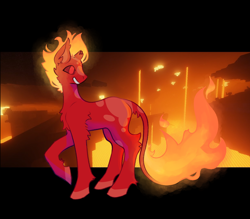 Size: 4000x3500 | Tagged: safe, artist:hederacea, imported from derpibooru, pony, unicorn, fire, hermitcraft, mcyt, minecraft, ponified, simple background, tango, tangotek