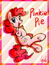 Size: 1125x1500 | Tagged: safe, artist:lydia, imported from derpibooru, pinkie pie, earth pony, pony, looking at you, smiling, smiling at you