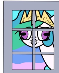 Size: 1784x2202 | Tagged: safe, artist:scandianon, imported from derpibooru, princess celestia, derp, female, hoers, looking at you, mare, rectangular pupil, smiling, whiskers