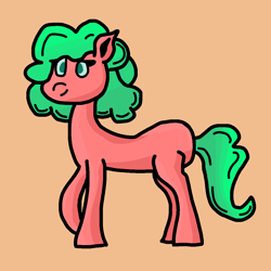 Size: 1172x1172 | Tagged: safe, artist:crystaline, derpibooru exclusive, imported from derpibooru, oc, earth pony, pony, female, gradient mane, raised hoof, simple background, solo, standing