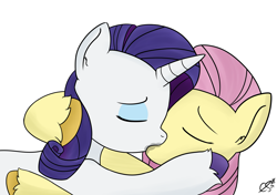 Size: 4305x3039 | Tagged: safe, artist:cobaltskies002, imported from derpibooru, fluttershy, rarity, pegasus, unicorn, female, flarity, kissing, lesbian, making out, shipping