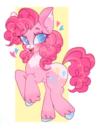 Size: 684x855 | Tagged: safe, artist:quacksnack, imported from derpibooru, pinkie pie, earth pony, pony, female, simple background, solo, white background