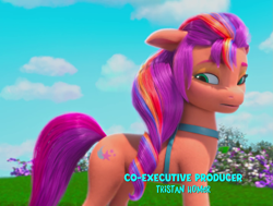 Size: 1431x1080 | Tagged: safe, imported from derpibooru, sunny starscout, spoiler:g5, spoiler:my little pony: make your mark, spoiler:my little pony: make your mark chapter 2, spoiler:mymc02e01, cropped, g5, izzy does it, my little pony: make your mark, my little pony: make your mark chapter 2