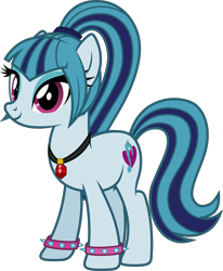 Size: 4602x5584 | Tagged: safe, artist:90sigma, imported from derpibooru, sonata dusk, earth pony, pony, .svg available, absurd resolution, disguise, disguised siren, equestria girls ponified, female, gem, mare, ponified, simple background, siren gem, solo, studded bracelet, svg, transparent background, vector