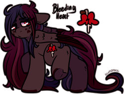 Size: 1810x1373 | Tagged: safe, artist:sexygoatgod, imported from derpibooru, oc, oc only, oc:bleeding heart, pegasus, pony, female, simple background, solo, transparent background