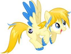 Size: 900x685 | Tagged: safe, artist:catwhitney, imported from derpibooru, oc, oc only, oc:bubblebell, pegasus, pony, colored wings, flying, open mouth, open smile, simple background, smiling, solo, transparent background, two toned wings, unshorn fetlocks, vector, wings