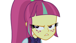 Size: 2560x1440 | Tagged: safe, imported from derpibooru, sour sweet, human, equestria girls, angry, close-up, looking at someone, png, shadowbolts, simple background, solo, transparent background