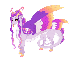 Size: 4100x3200 | Tagged: safe, artist:gigason, imported from derpibooru, oc, oc only, oc:anteros, draconequus, colored wings, interspecies offspring, magical threesome spawn, multicolored wings, multiple parents, obtrusive watermark, offspring, parent:discord, parent:inky rose, parent:princess cadance, simple background, solo, transparent background, watermark, wings