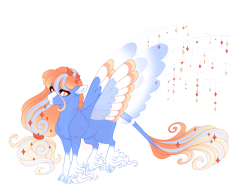 Size: 4800x3700 | Tagged: safe, artist:gigason, imported from derpibooru, oc, oc only, oc:starry mobile, pegasus, pony, colored wings, female, mare, multicolored wings, obtrusive watermark, simple background, solo, transparent background, unshorn fetlocks, watermark, wings