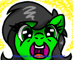 Size: 1080x895 | Tagged: safe, artist:scandianon, imported from derpibooru, oc, oc only, oc:filly anon, pony, female, filly, floppy ears, foal, looking at you, open mouth, open smile, smiling, solo, talking to viewer