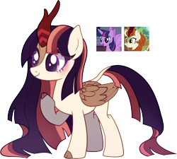 Size: 2030x1824 | Tagged: safe, artist:posey-11, imported from derpibooru, autumn blaze, twilight sparkle, oc, alicorn, hybrid, cloven hooves, kirincorn, magical lesbian spawn, offspring, parent:autumn blaze, parent:twilight sparkle, simple background, transparent background, twilight sparkle (alicorn)