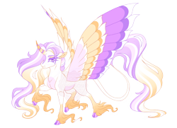 Size: 4700x3400 | Tagged: safe, artist:gigason, imported from derpibooru, oc, oc:daylight dove, alicorn, pony, cloven hooves, colored wings, female, horn, leonine tail, mare, multicolored wings, simple background, solo, transparent background, unshorn fetlocks, wings