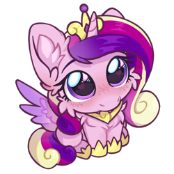 Size: 1000x1000 | Tagged: safe, artist:dorkmark, imported from derpibooru, princess cadance, alicorn, pony, blushing, chibi, cute, cutedance, female, heart, heart eyes, looking at you, mare, simple background, solo, spread wings, transparent background, weapons-grade cute, wingding eyes, wings