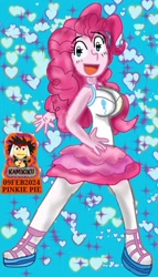 Size: 600x1046 | Tagged: safe, artist:kamikikusan, imported from derpibooru, pinkie pie, human, equestria girls, female, solo