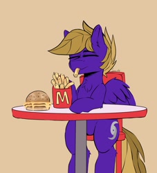 Size: 1857x2048 | Tagged: safe, artist:cozziesart, imported from ponybooru, oc, oc only, pony, male, mcdonald's