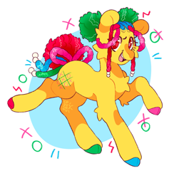 Size: 1997x2048 | Tagged: safe, artist:cocopudu, imported from derpibooru, oc, oc only, oc:tic-tac-toe, earth pony, pony, cloven hooves, cornrows, female, hooves, mare, multicolored hooves, open mouth, open smile, simple background, smiling, solo, white background