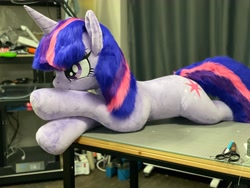 Size: 4032x3024 | Tagged: safe, artist:megatarot, imported from derpibooru, twilight sparkle, pony, unicorn, female, fluffy, high res, irl, life size, photo, plushie, solo