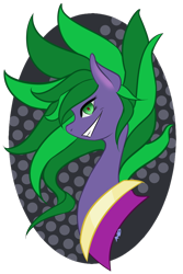 Size: 1400x2100 | Tagged: safe, artist:icefox16, imported from derpibooru, mane-iac, earth pony, pony, bust, simple background, solo, transparent background