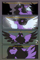 Size: 1332x2008 | Tagged: safe, artist:brainiac, imported from derpibooru, oc, oc:brainiac, alicorn, earth pony, comic:standing outside the fire, based on a song, comic, garth brooks, male, song reference, stallion