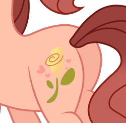 Size: 1112x1080 | Tagged: safe, artist:cstrawberrymilk, imported from derpibooru, oc, oc only, oc:golden rose, pony, butt, butt focus, female, mare, plot, simple background, solo, transparent background