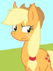 Size: 568x758 | Tagged: safe, artist:cmara, imported from derpibooru, applejack, earth pony, pony, applejack's hat, cowboy hat, hat, solo