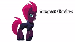 Size: 2272x1280 | Tagged: safe, artist:jetxpegasus, imported from derpibooru, tempest shadow, pony, unicorn, my little pony: the movie, low effort, movie accurate, simple background, solo, white background