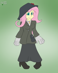 Size: 1600x2000 | Tagged: safe, artist:domedvortex, imported from derpibooru, fluttershy, human, equestria girls, clothes, dress, edwardian, humanized, long dress, long skirt, skirt, solo