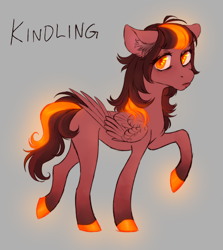 Size: 3966x4444 | Tagged: safe, artist:mammalian_alien, imported from derpibooru, oc, oc only, pegasus, pony, glowing, glowing hooves, glowing mane, hoof polish, raised hoof, solo