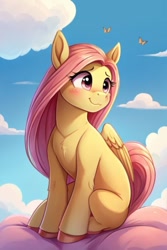 Size: 609x912 | Tagged: safe, imported from derpibooru, fluttershy, pegasus, ai content, ai generated, colored hooves, cute, generator:stable diffusion, prompter:chillyhooves